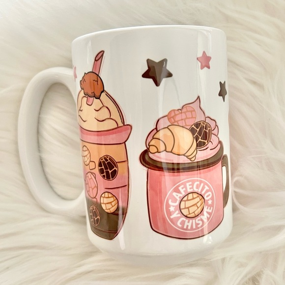 Cafecito Y Chisme Mexican Sweet Bread Large 15 oz mug - Picture 4 of 8